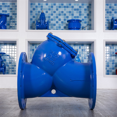 مصفاة من الحديد الزهر المطيل Y من النوع الأزرق DIN Flange End Y Type Strainer