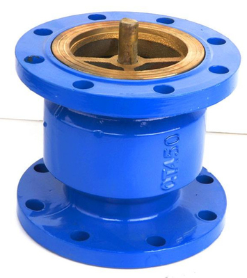 HC41X شفة مزدوجة صامتة فحص صمام كاتم صوت عمودي PN10 PN16 حديد الدكتايل