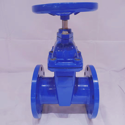 DIN F4 PN16 GGG40 صمام البوابة المطاطي ذو المقعد غير المرتفع