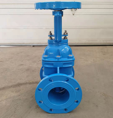 Qt450 Dn150 Pn16 ارتفاع جذع صمام حديد الدكتايل صمام بوابة درجة الحرارة العادية