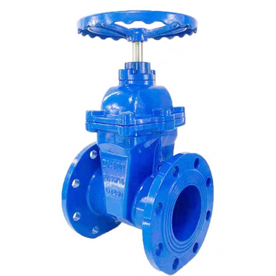 Qt450 Dn150 Pn16 ارتفاع جذع صمام حديد الدكتايل صمام بوابة درجة الحرارة العادية
